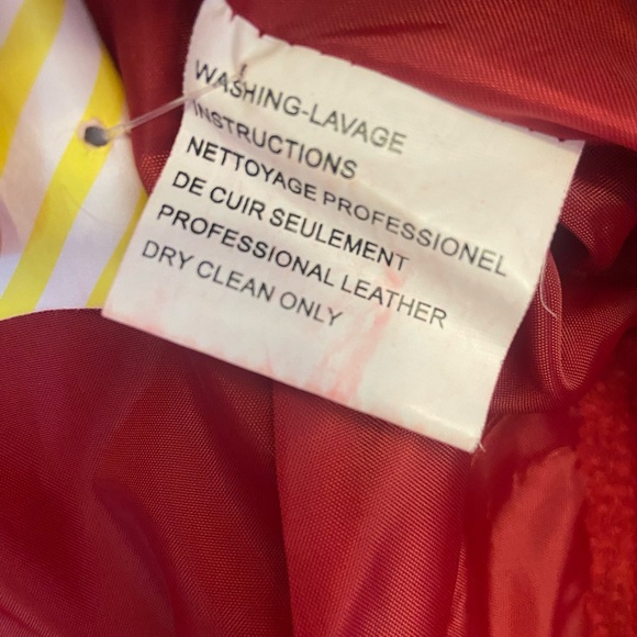 🪩 VINTAGE Cleo Women's Bold Red Suede Leather Jacket | size M - Picture 7 of 10